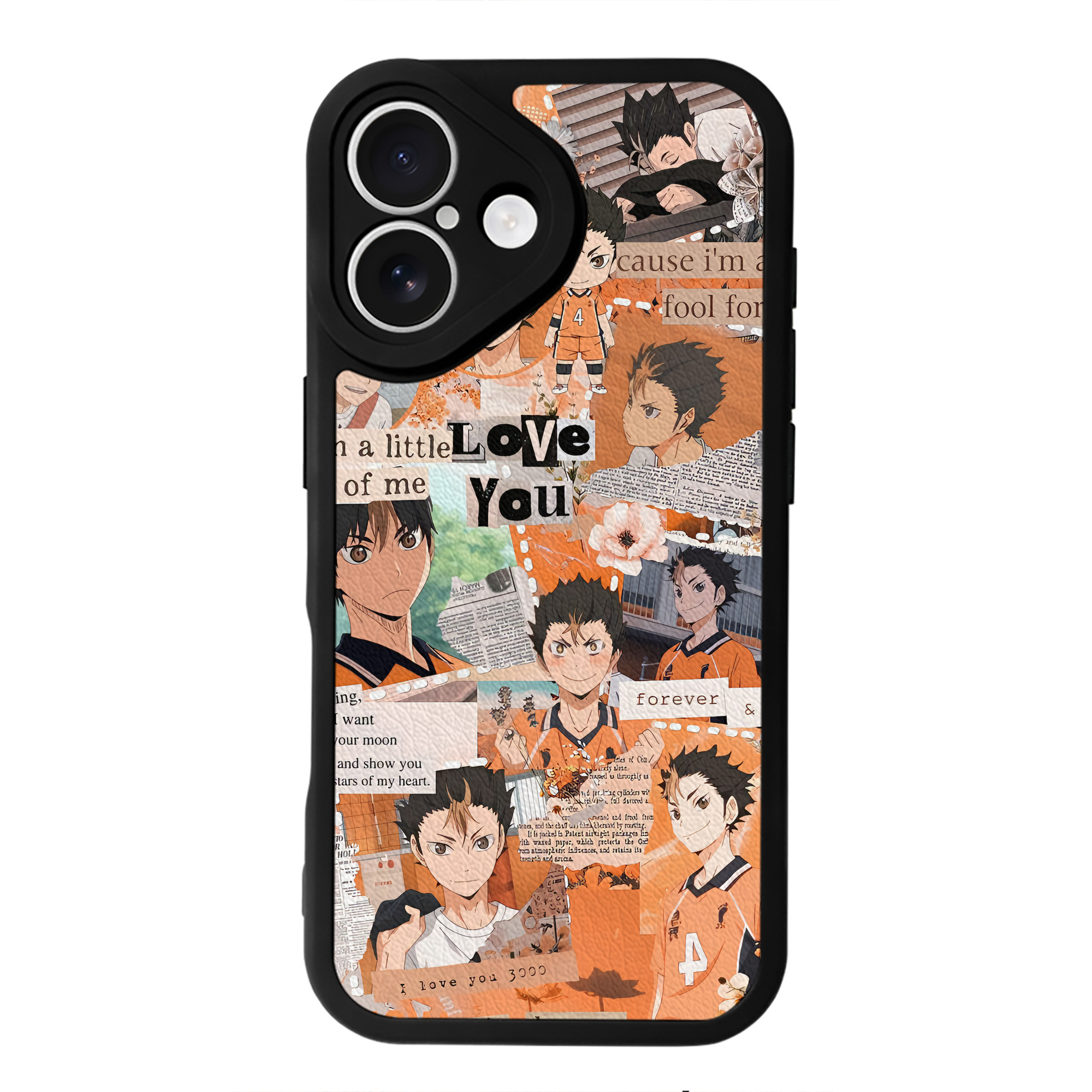 （画像用） ハイキュー!! Haikyu!! 【iPhone 16シリーズ対応】シリコンスマホケース（レザー調） 材質：シリコン